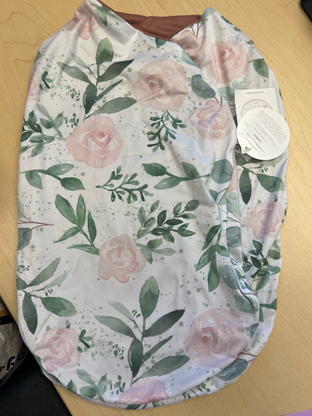 Floral Pink & rose Baby Blushing Eucalyptus mama coco cocoon swaddle